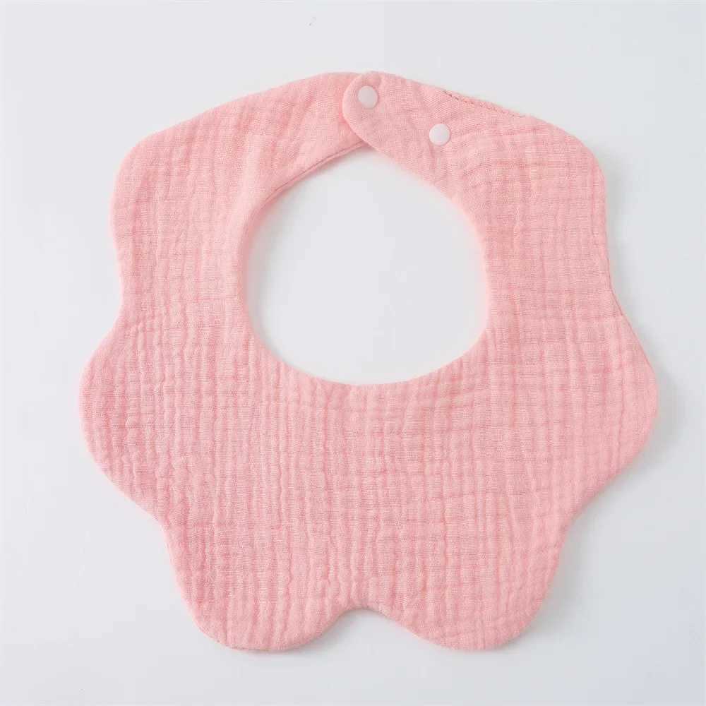 Bibs Burp Cloths 6 Layer Cotton Baby Bib Gauze Petal Baby Feeding Bib Thickened Infant Saliva Towel Soft Burp Cloth for Newborn Kid BibsL4812