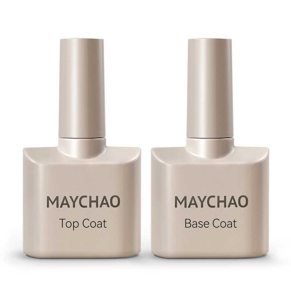 MAYCHAO Nail Gel Polish No Wipe Top Coat Base Coat Primer UV LED 12ml Enhancer Varnish Soak Off Semi Permanent Nail Art VarnishM240814