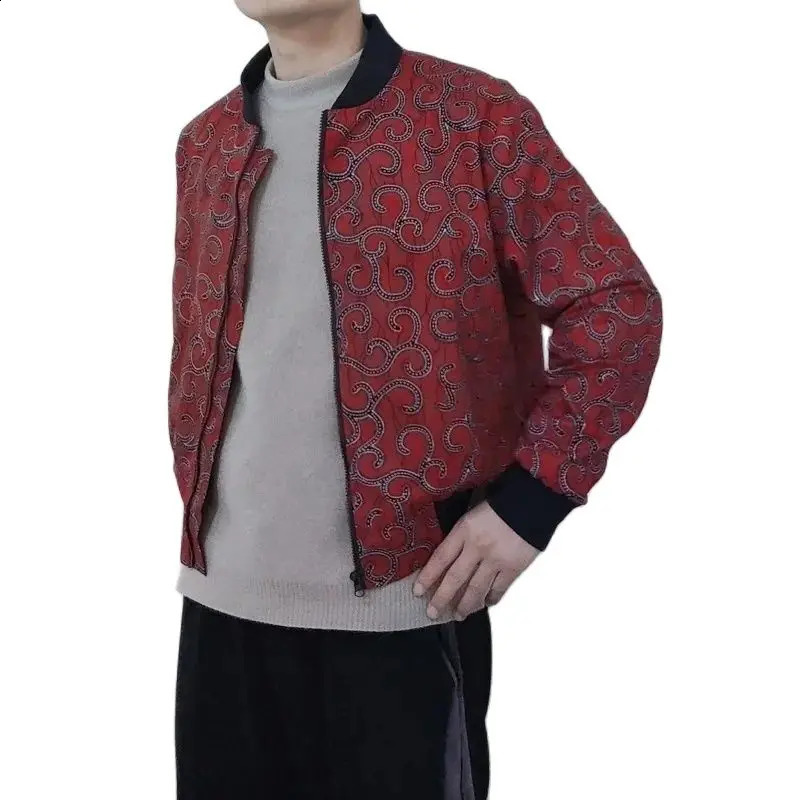 African Print Mens Short Coat Nigerian Fashion Bomber Jacket Male Casual Styles 240712