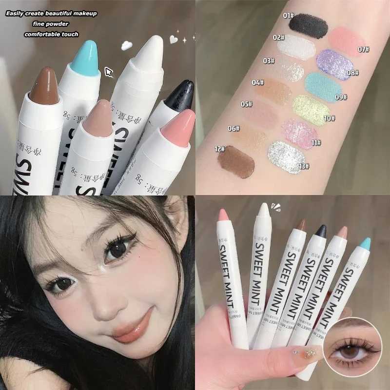 13 Color Pearlescent Eyeshadow Eyeliner Pencil Waterproof Glitter Matte Eyes Shadow Makeup Pigment Silkworm Beauty Eyeshadow Pen Y240813