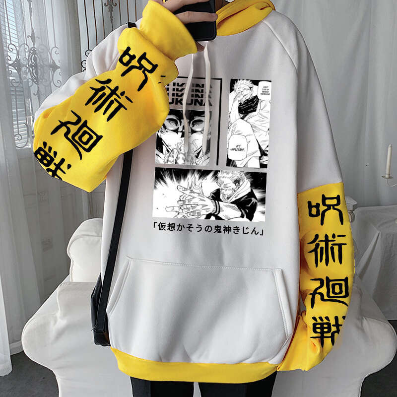 Jujutsu Anime Kaisen Hoodies Gothic Cool Sukuna Ryoumen Manga Haruku Men Plus Size Autumn Winter Long Sleeve Sweatshirts
