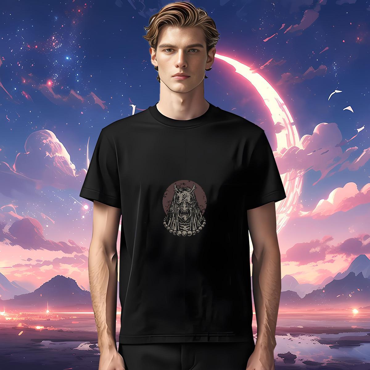 T shirt 230g 100% Cotton icon High Street Hip Hop Breathable Crew Neck Oversized Men Tshirts 2024 Loose Tee Shirt