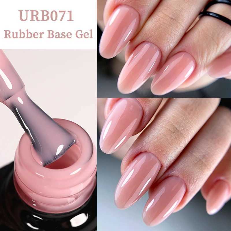 UR SUGAR 7ml Crystal Nude Rubber Base Gel Milky White Pink Gold Glitter Semi Permanent Soak Off UV LED Nail Art Construction GelM240814