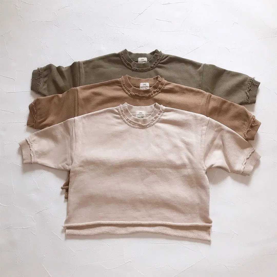 Spring New Sweatshirt Loose Fashion Long Sleeved Tops O-neck Children Baby Casual Hoodies Boys Clothing Toddler Sweater BlousesY240814