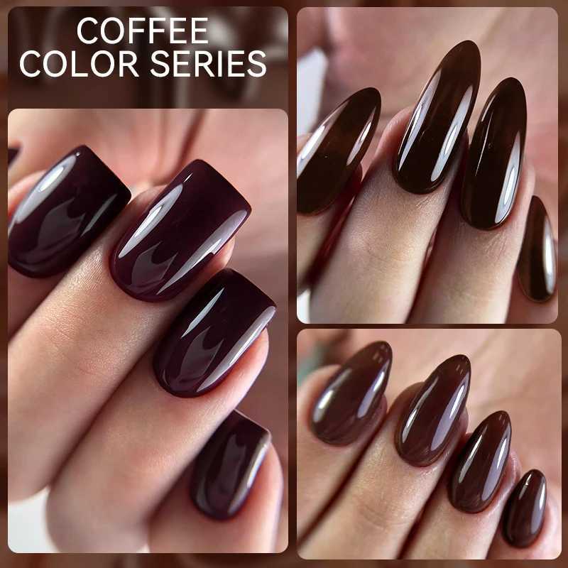 LILYCUTE 7ML Gel Nail Polish Brown Earth Coffee Color Series Semi Permanent UV Gel Chocolate Autumn Winter Nail Art Gel VarnishM240814