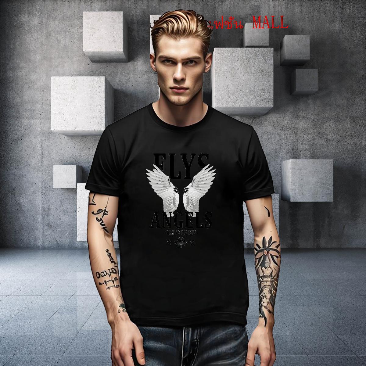 Loose Fit Men Tees Casual Beach 230g Cotton Graphic Breathable Crew Neck letter T shirt Casual New Tops Shirt