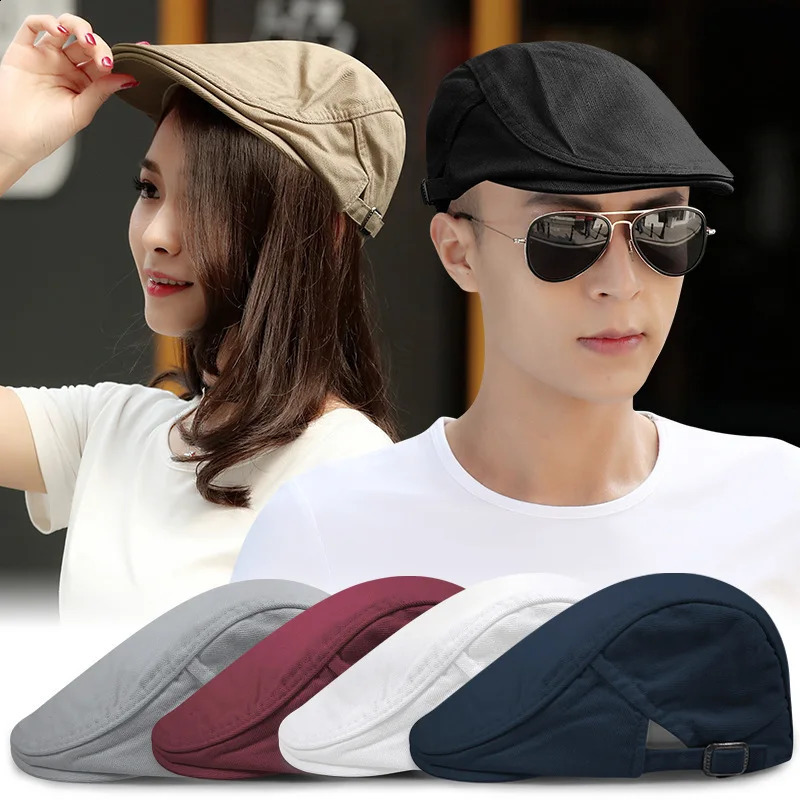 5559CM 6063CM Big Head Mens Ivy Hat Casual s Blank Plain Painted Large Size Beret 240812