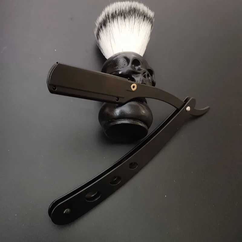 Barbershop Mens Shaver Straight Edge Barber Razor Knives Manual Beard Shaving And Care Replaceable Blades Shavette For MenM240814