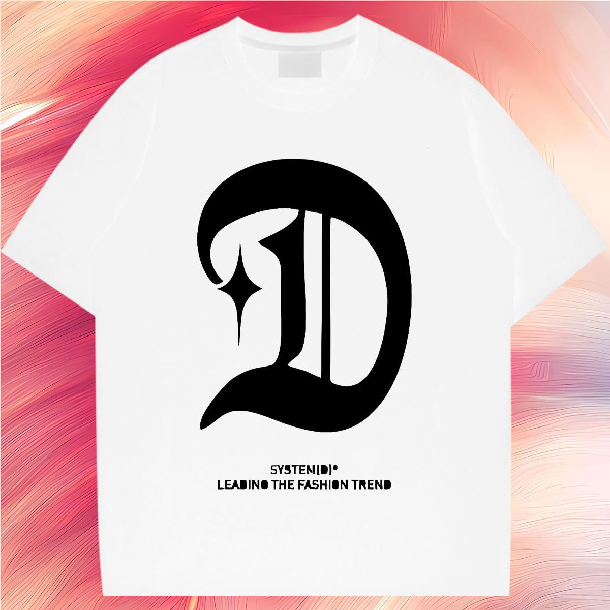 Classic letter T-Shirts Beach Couples T Shirts 100% Cotton 230g New Short Sleeve O-Neck Plus Size Custom Wear