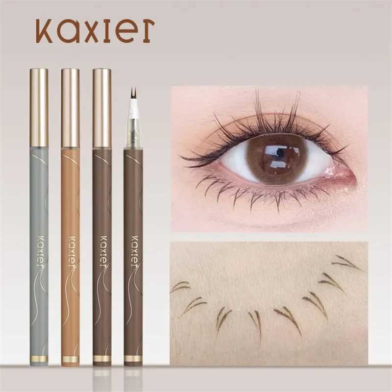 New Lower Eyelash Pencil Two Claw Liquid Eyeliner Waterproof Sweatproof Ultra-thin Quick Dry Eyebrow Lying Silkworm Pen Cosmetic Y240813