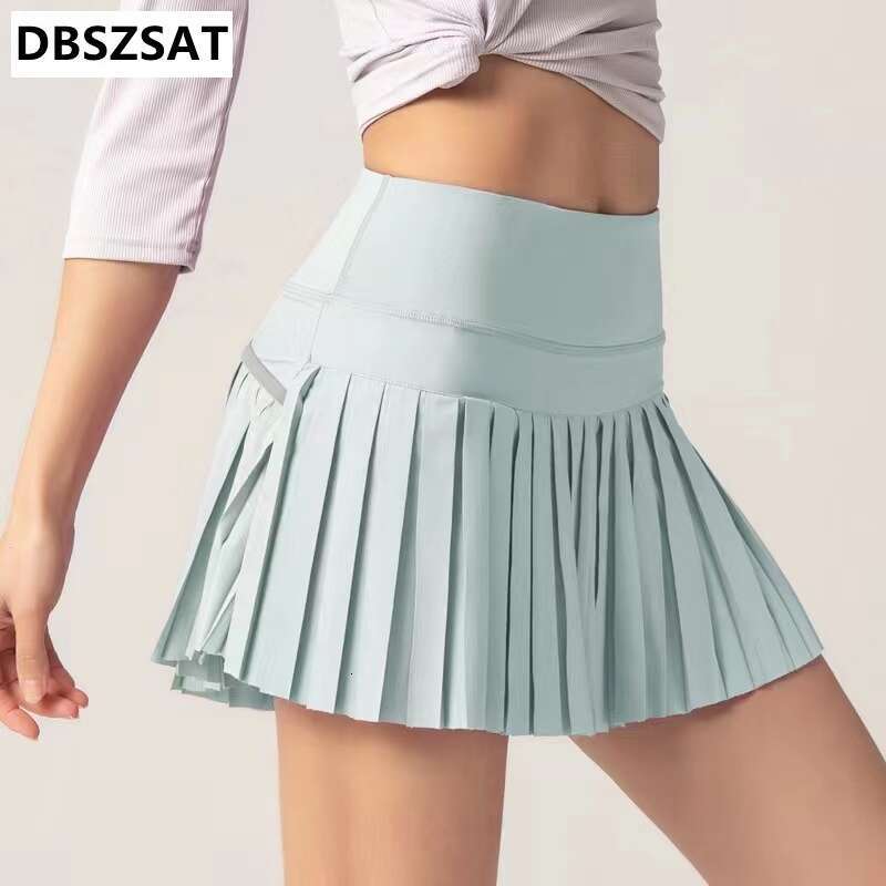 2022 Tennis Skirts Women Golf Pleated Pantskirt Sports Fiess Pocket High Waist Yoga Running Shorts Skirt Gym Clothing