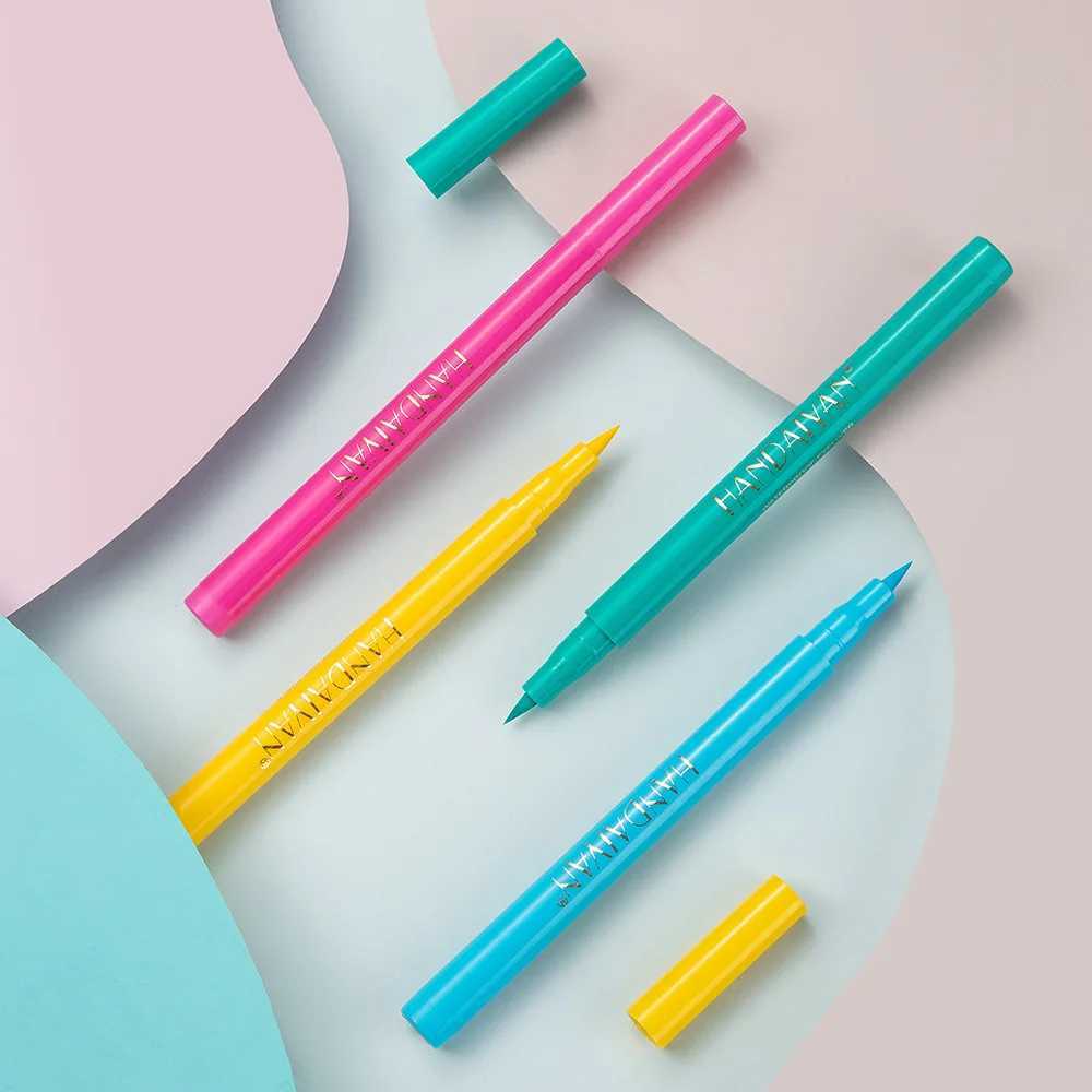 HANDAIYAN 12-Piece Set Matte Colored Eyeliner Pens - Quick-Drying Non-Smudging Liquid Eyeliner Pens Y240813