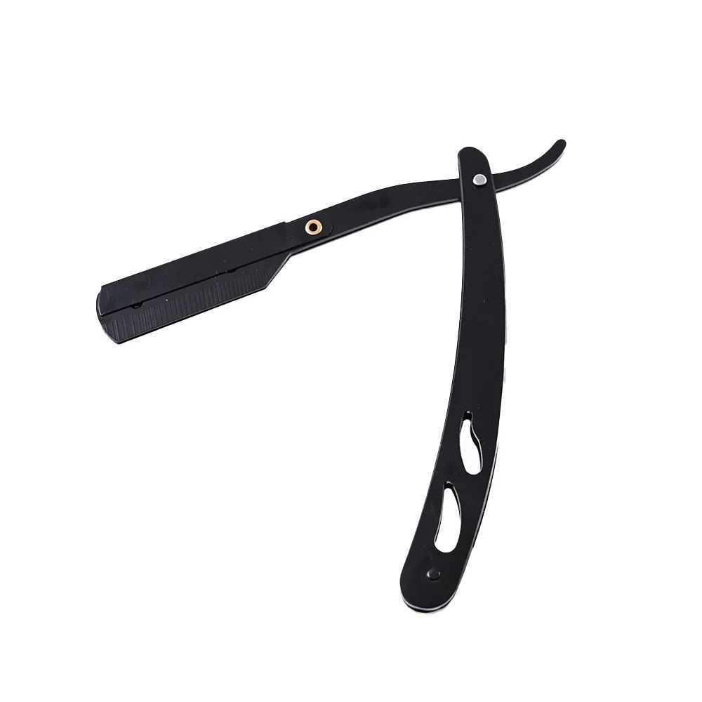 Straight Edge Barber Haircut Beard Eyebrow Shaving Tool Manual Depilation Razor Replaceable Shaving KnifeM240814