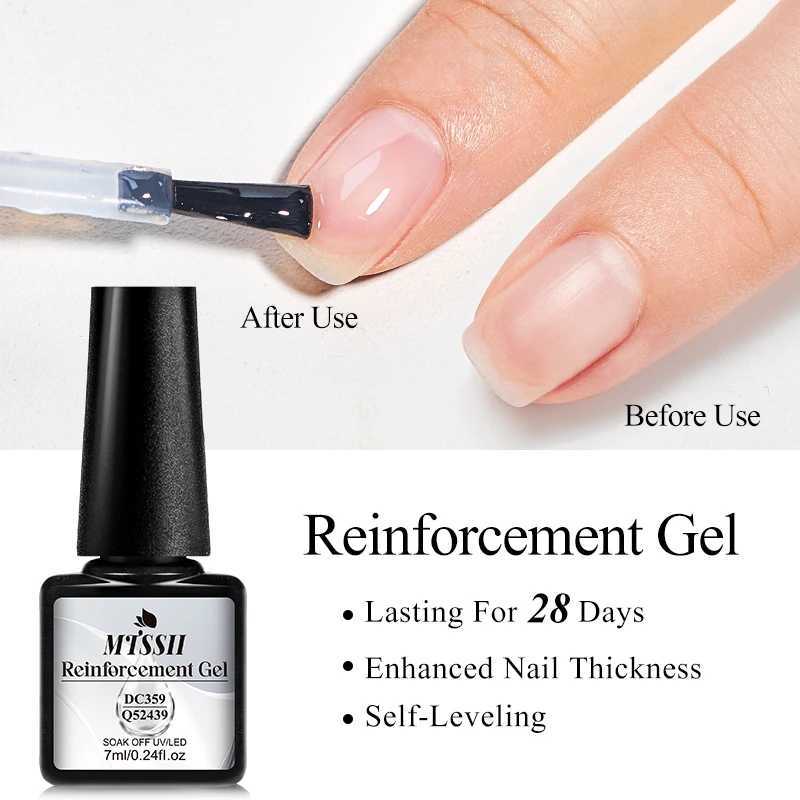 Mtssii 7ml Reinforcement Gel Nail Polish Function Gel Thick Base Gel Top Coat Transparent Soak Off UV LED Nail Art ManicureM240814