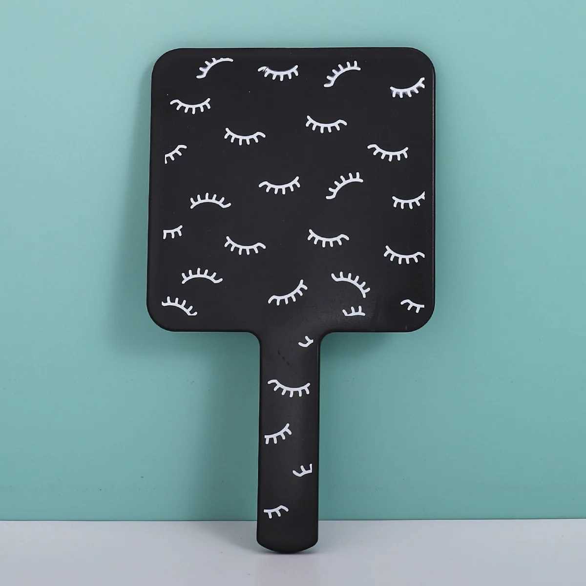 1 eyelash extension handheld makeup mirror square makeup mirror with handheld mirror compact mirror for spa salon W240813