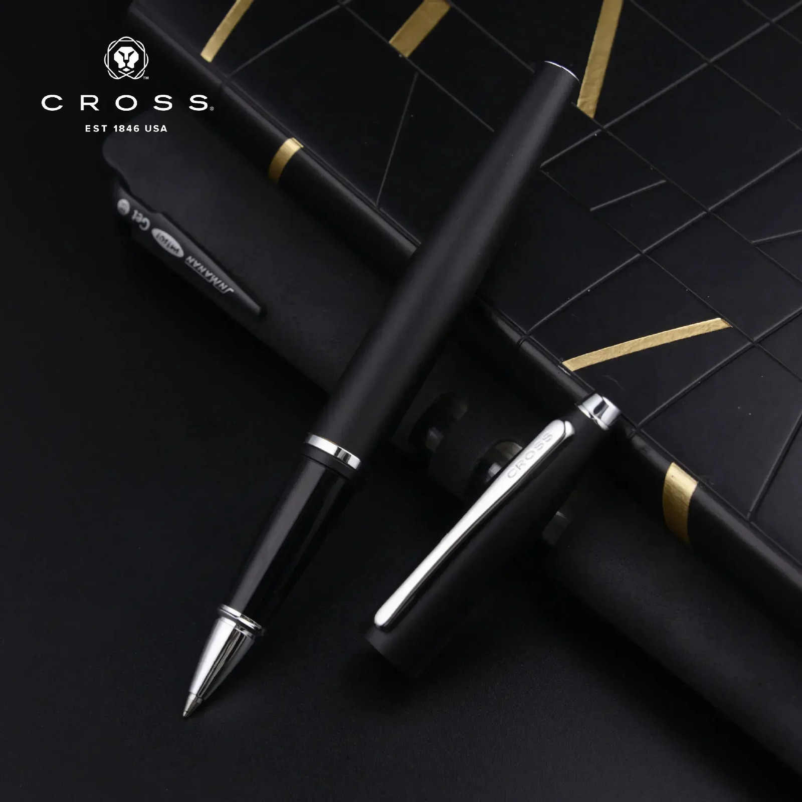 Original Cross CALAIS Smooth Metal Dot Pen Business Signature 05mm Writing Student Stationery Gift Box from the United States 240813