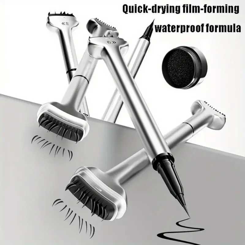 Lower Lash Stamp2-in-1 Waterproof Sweatproof Eyeliner with Individual Liquid Eyeliner Reusable Eyelash Stamp Set Makeup Y240813