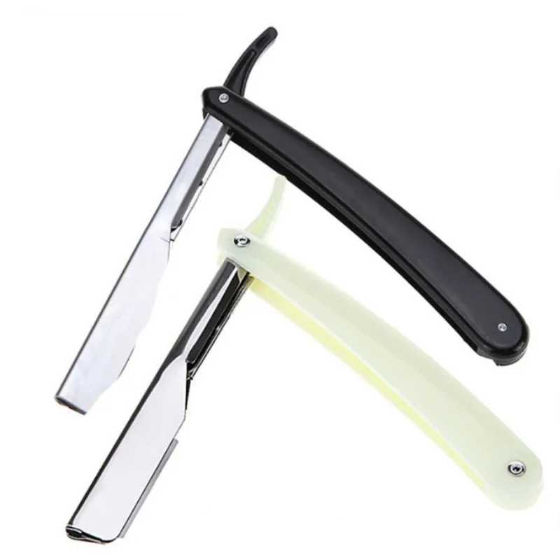 Folding Man Manual Old-fashioned Shaver Profession Hairdresser Shaver Mens Barber Razor Haircut Tools Single-edged BladeM240814