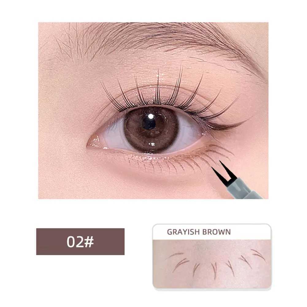 0.01MM Double Tip Lower Eyelash Pencil Waterproof Liquid Eyeliner Makeup For Women Quick Drying Long Lasting Smooth Eye Liner Y240813