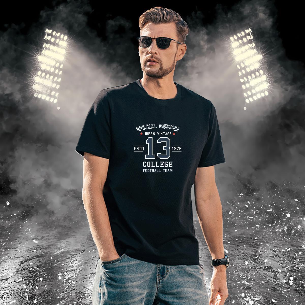Free Shipping letter T Shirts Men Outdoor Men Clothes T-Shirt 230g 100% Cotton 2024 Designer Breathable Asian Size Tees Shirts