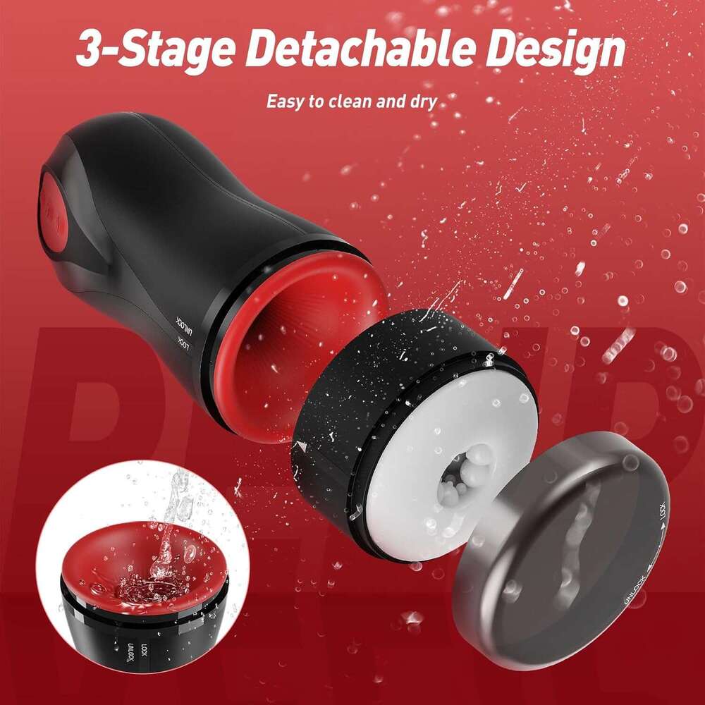 Tracy's Dog Automatic Male Masturbator, Male Sex Toy with 3 Swirling 5 Tightening 10 Vibration Modes Hands Free Adult Toys Pocket Pussies with 3D
