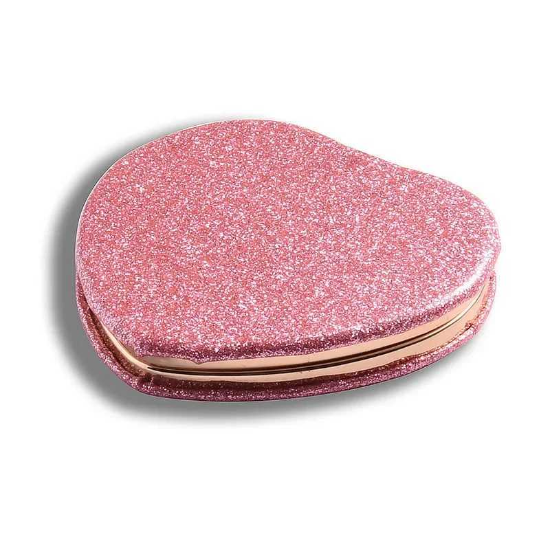 Heart shaped makeup mirror cute little mirror for girls portable student folding mirror beauty tool handheld W240813