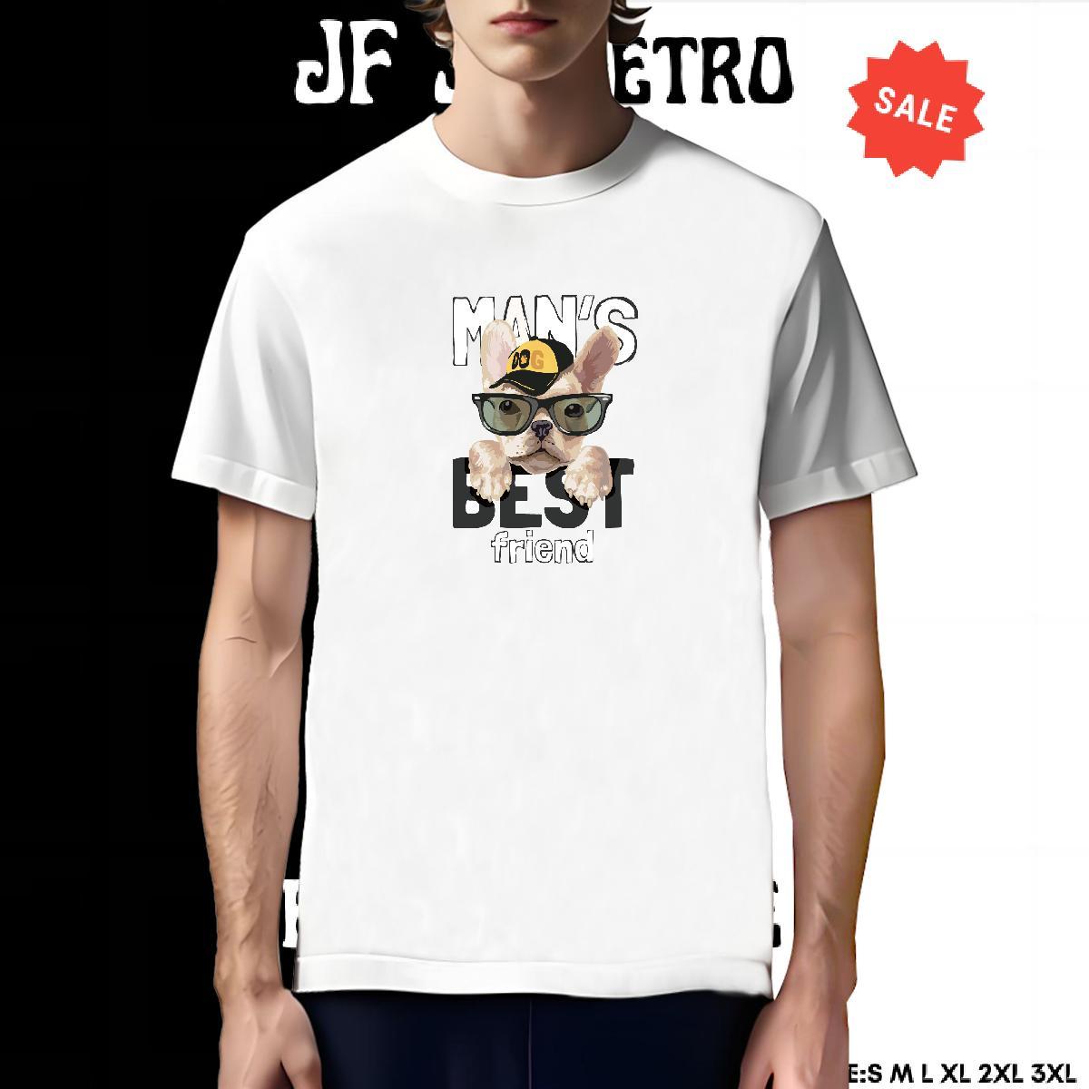 Comfortable T-Shirts for Men dog Breathable Short Sleeve Daily Outfit Black Oversized 230g Pure Cotton Tshirts Factory Direct Top Tees