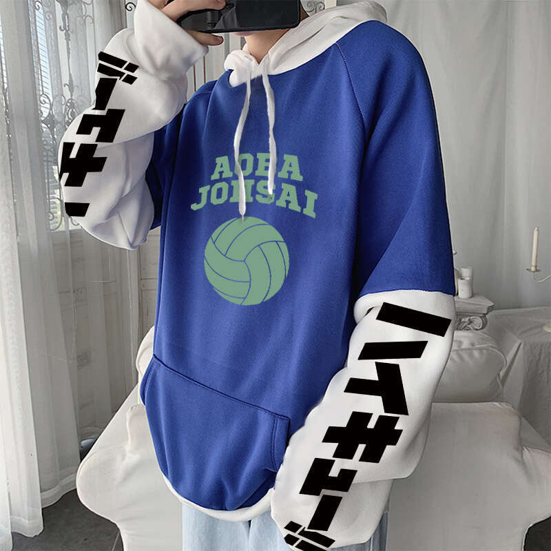 Anime Haikyuu Hoodies Haruku Aesthetics Aoba Johsai High School Graphic Men Women Long Sleeve Winter Hooded Sweatshirts