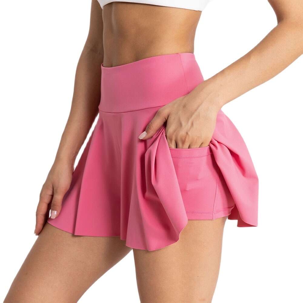 Skirt Yoga Breathable Mini Culottes Running Fiess Tennis Ball Anti-slip Pocket Sports Clothing Gym Short Skirts s