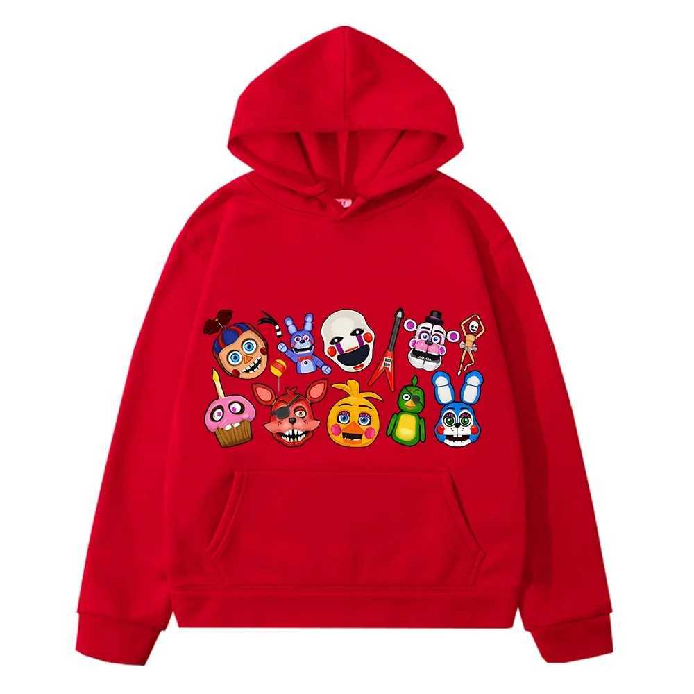 FNAF Kawaii Hoodies Sweatshirt boys Jacket y2k sudadera Bear Rabbit Game anime hoodie Fleece pullover kids clothes girls giftY240814