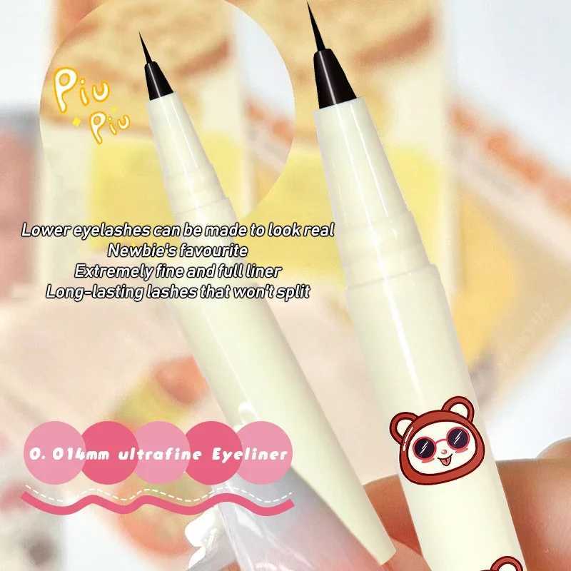 Ultra-thin Black Brown Liquid Eyeliner Waterproof Lasting Silky Matte Lying Silkworm Lower Eyelash Makeup Pencil Korean Cosmetic Y240813