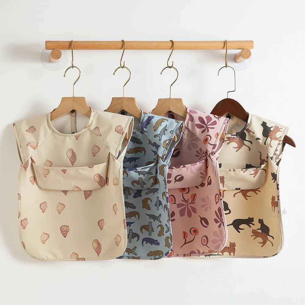 Bibs Burp Cloths Cute Baby Bibs Toddler Bandana Bib Waterproof Sleeveless Apron Cartoon Animals Children Feeding Smock Bib Baby Stuff 0-5 YearsL4812