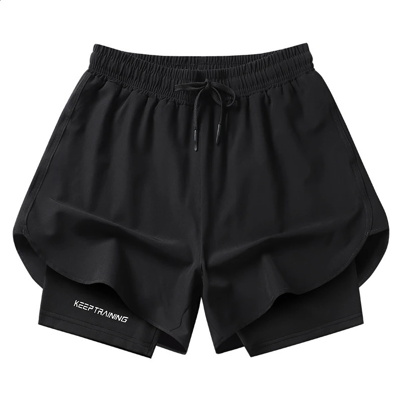Unisex 2In1 Running Shorts Mens Summer Quick Drying Breathable Active Training Exercise Jogging Cycling Loosefit 24