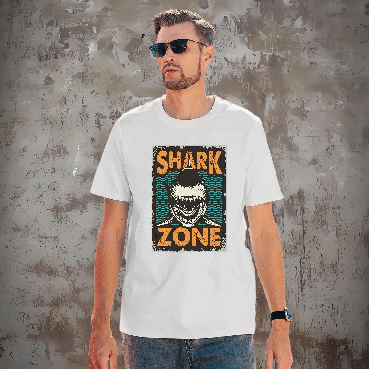 Unisex T shirt fish Breathable Short Sleeve Casual Beach Graphic 230g Pure Cotton Men Tees New Arrival Clothings
