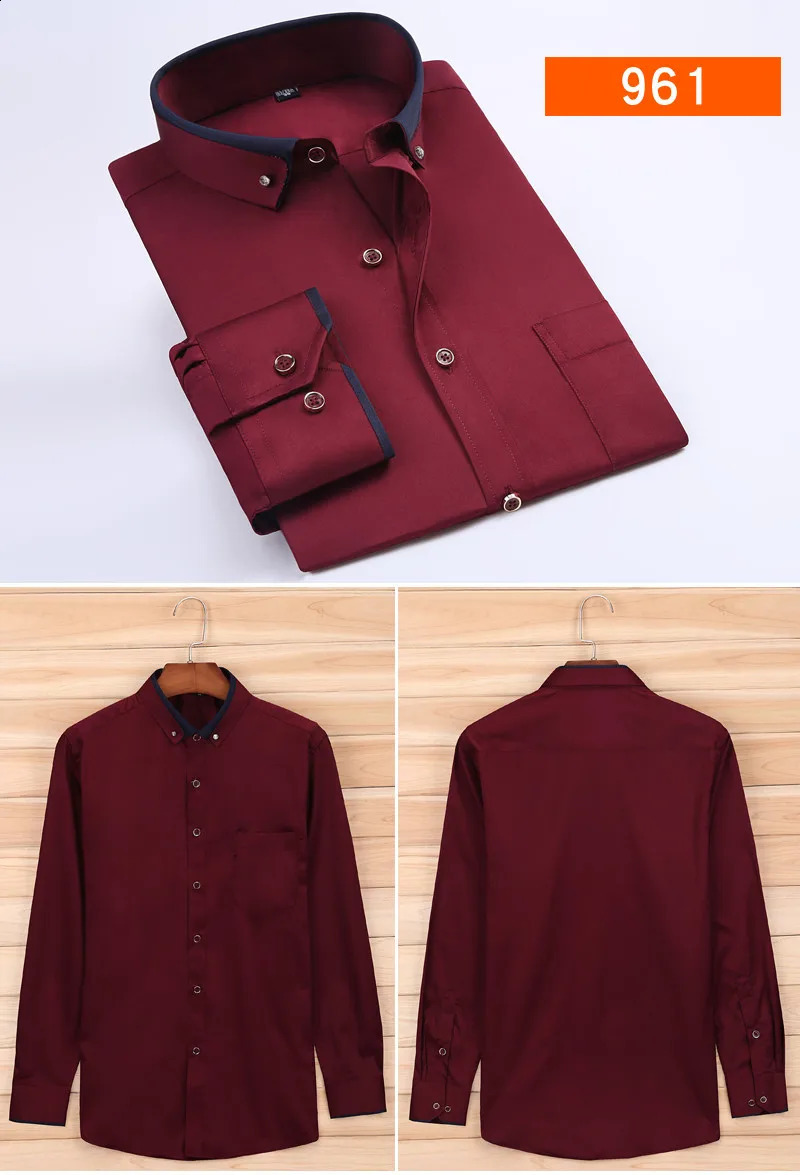 arrival Spring commercial easy care shirt male oversize long-sleeve fashion formal high quality plus size M-7XL8XL9XL 240814