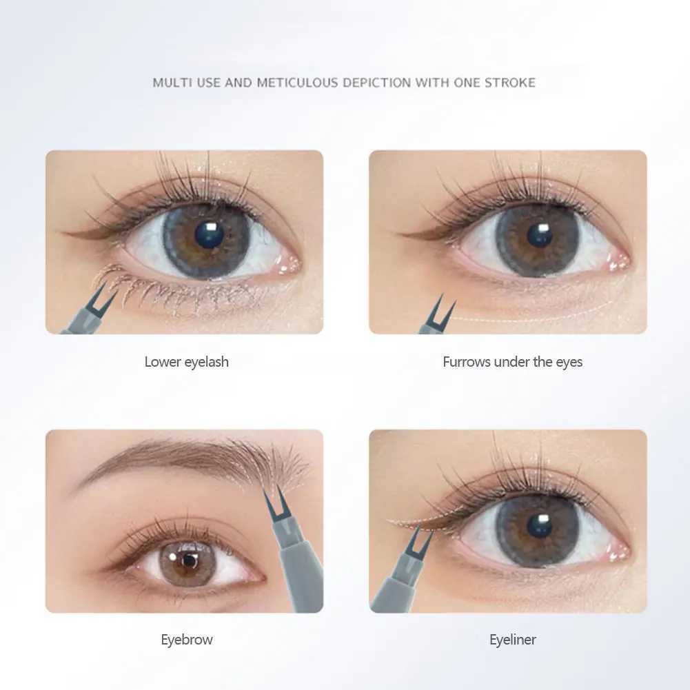 0.01MM Double Tip Lower Eyelash Pencil Waterproof Liquid Eyeliner Makeup For Women Quick Drying Long Lasting Smooth Eye Liner Y240813