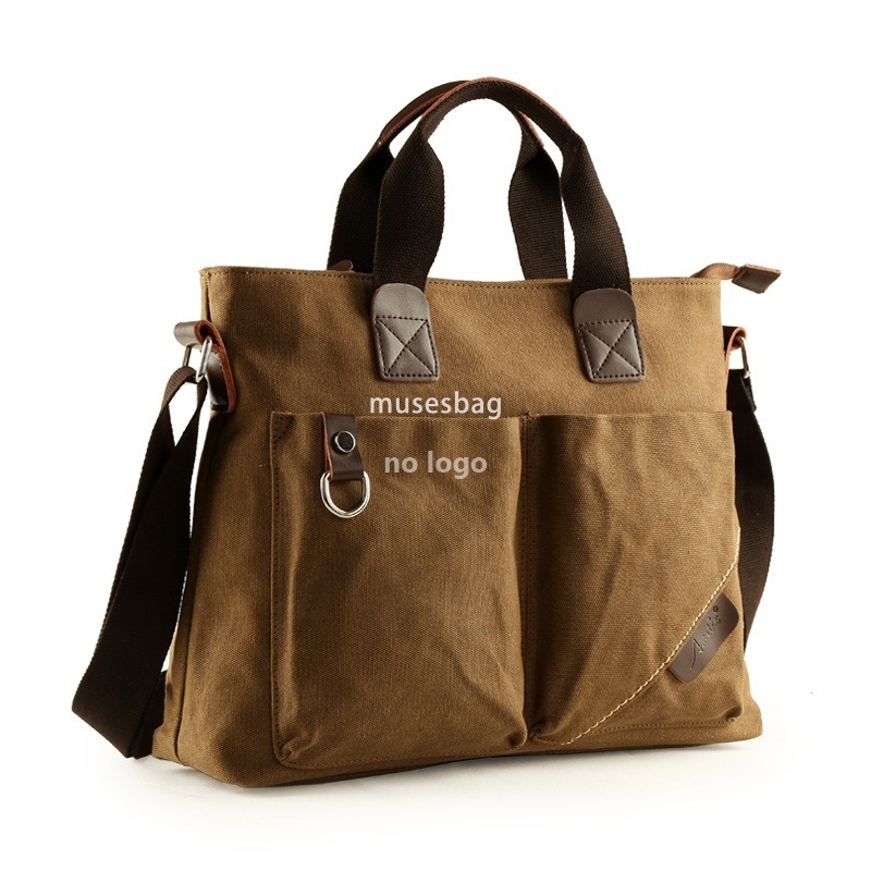 Wholesale spot men's business canvas handbag outdoor crossbody bag men's bag shoulder bag student casual backpack trend
