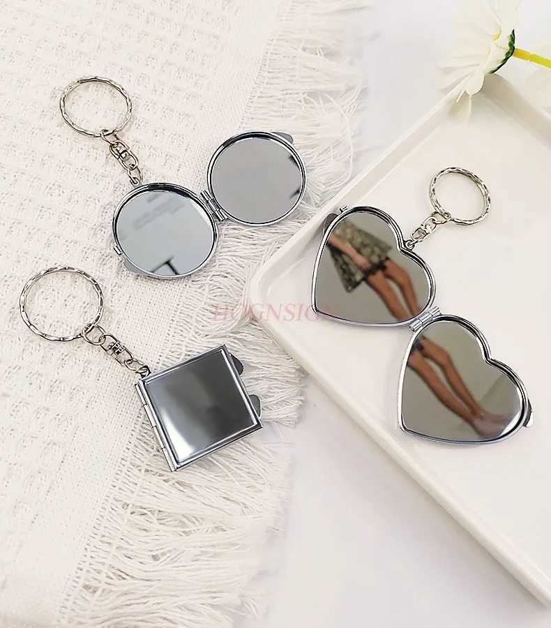 Portable Mirror Keychain Mobile Pendant Girl Single Face Mirror Makeup Mirror W240813
