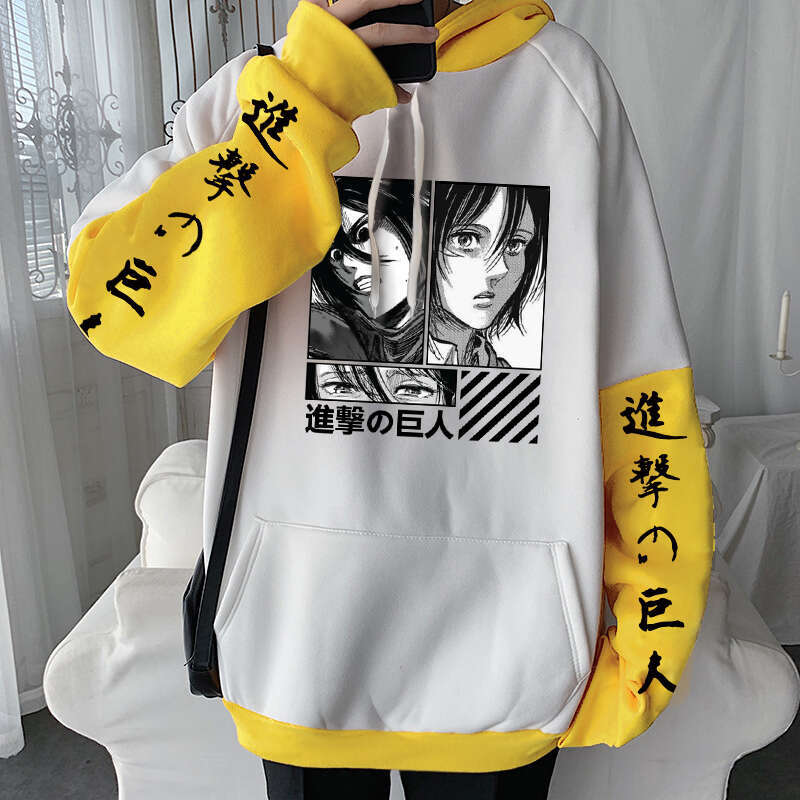 Hot Anime Attack On Titan Plus Size Hoodie Ackerman Mikasa Graphic Printed Hooded Men Women Sweatshirts Haruku Warm Streetwear