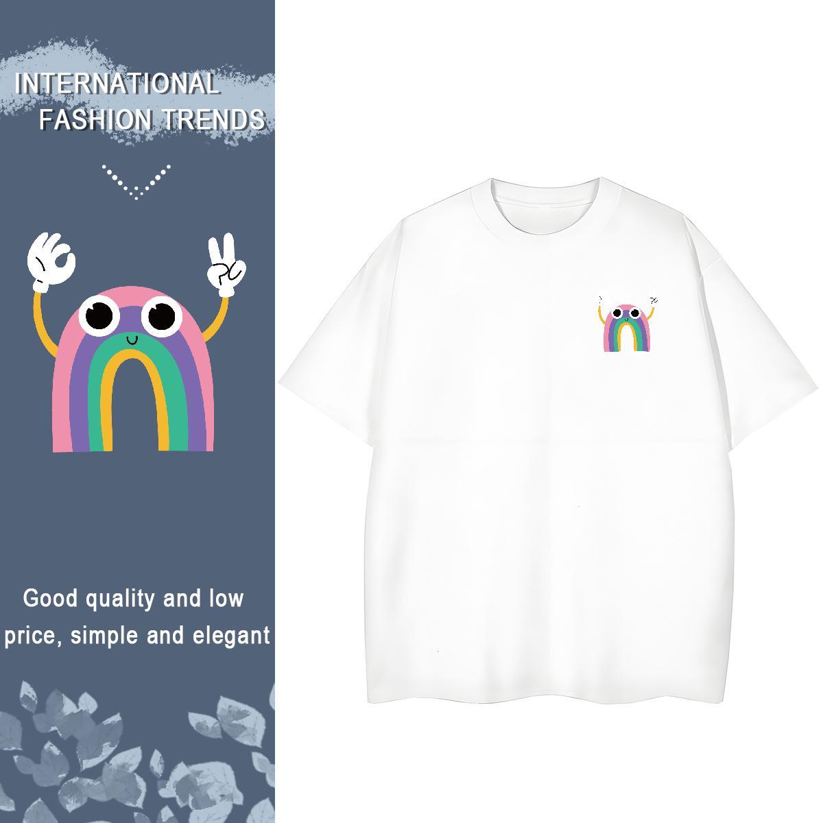 T-Shirts 100% Cotton 230g cute Street Breathable Short Sleeve Custom Print Plus Size Couples T Shirts Customized Free Shipping Tees Shirts
