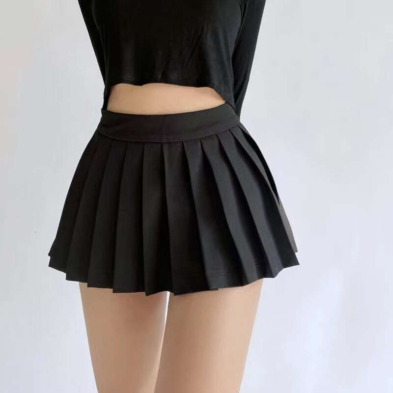 Mini Sexy Women Y2K Streetwear High Waist Pleated Skirt Korean Preppy Student Fashion Black White Tennis A Line Skirts s