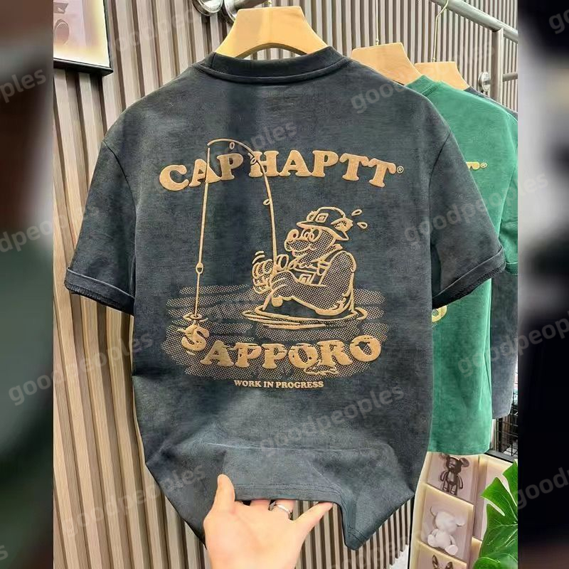 Fashion Mens T-shirt Summer Printed Short Sleeve Mens Casual Round Neck Top Short Sleeve Fashion T-shirt Couple Trendy Loose Clothing Size S-5XL
