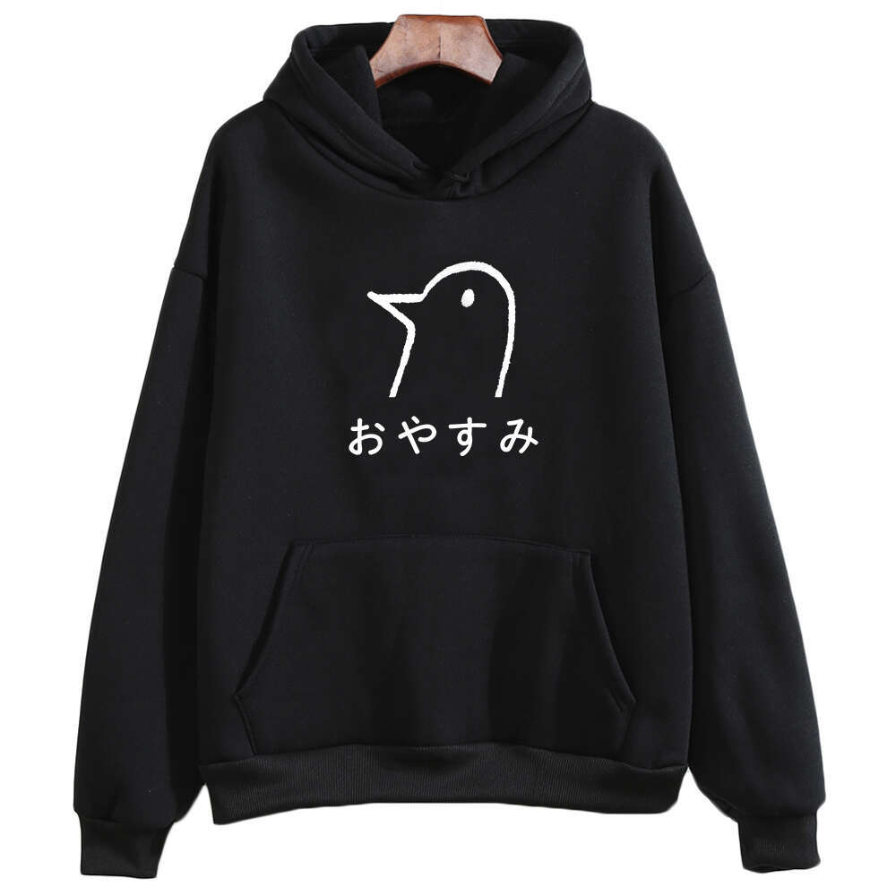 Punpun Oyasumi Duck Graphic Print Plus Size Hoodies Women Sweatshirts Haruku Autumn Winter Warm Pullover Casual Sudaderas