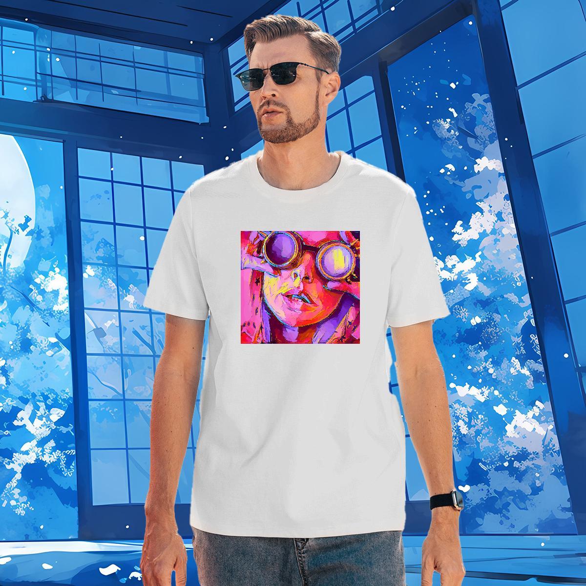 Comfortable portrait T-Shirts Street Men Tshirts 230g 100% Cotton New Designer Round Neck Short Sleeve Custom Printed Tee Shirt
