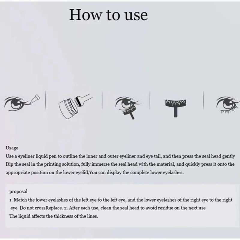 2 Color High Quality Lower Eyelash Seal Eyeliner Pen Professional Waterproof Smudge-proof Eye Liner 2 In 1 Korean Cosmetics Y240813