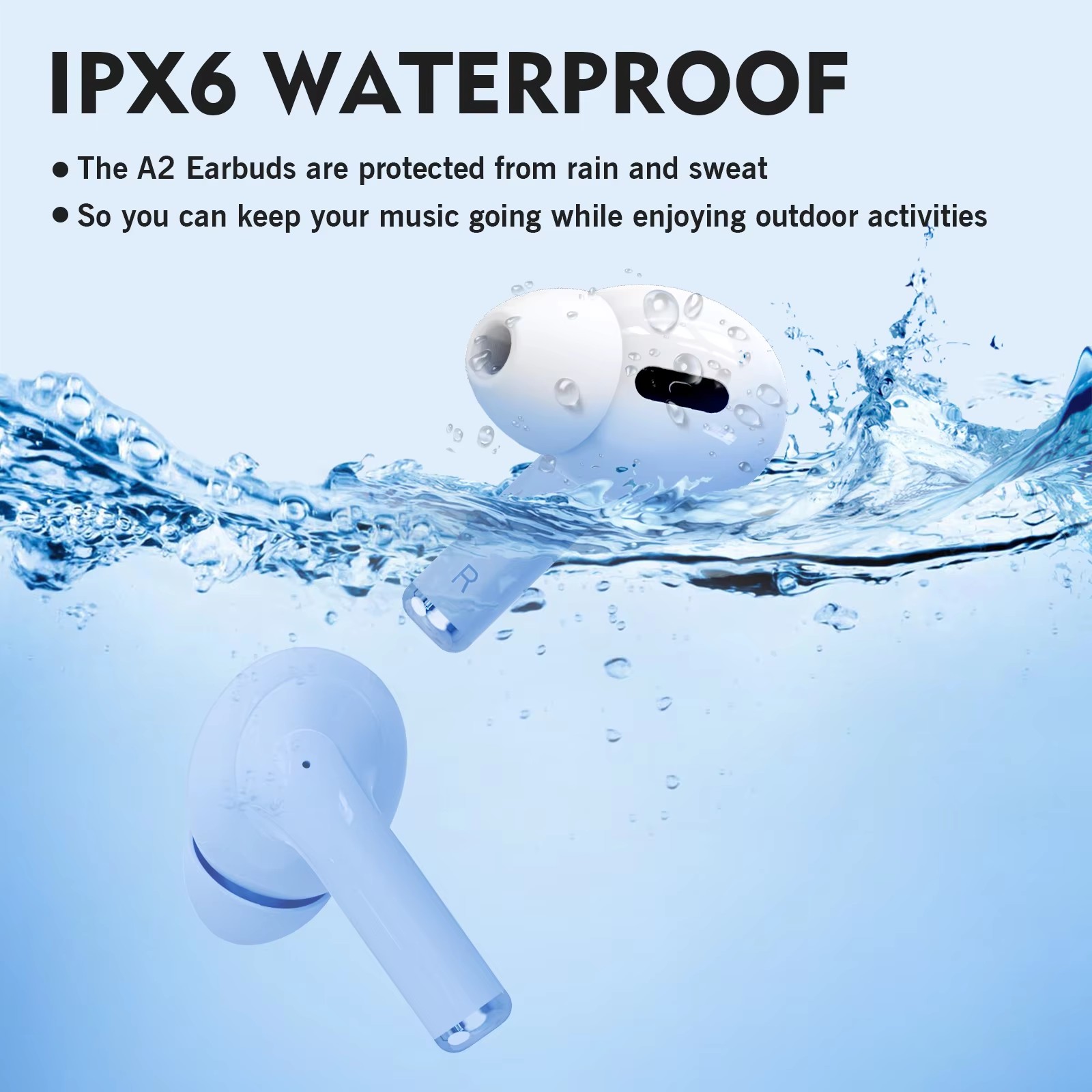 Wireless Bluetooth Earbuds Active Noise Cancelling ANC+ENC 5.3 Bluetooth Headphones 50H Playtime Stereo in-Ear Buds with Mic Earphone