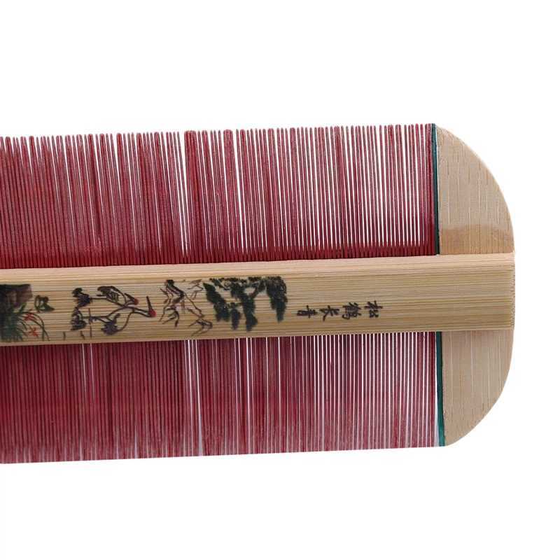 Chinese traditional bamboo double-sided lice comb handmade thick comb rose removal itching removal fleece comb W240813
