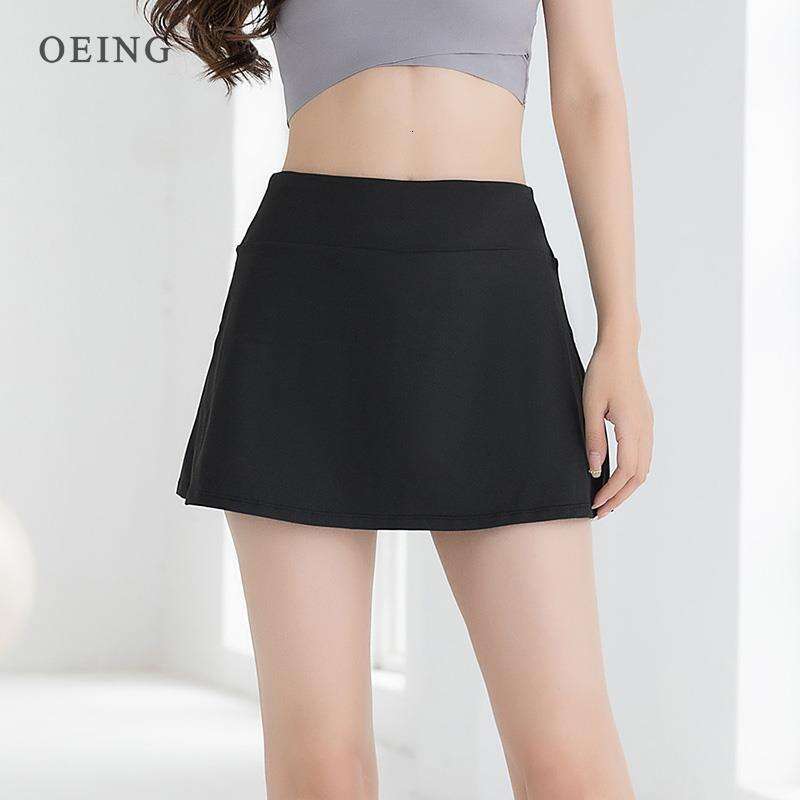 2 Women In 1 Running Sports Skirts Elastic Loose Quick Dry High Waist Golf Tennis Skorts Gym Yoga Shorts Fiess Sportswear wear