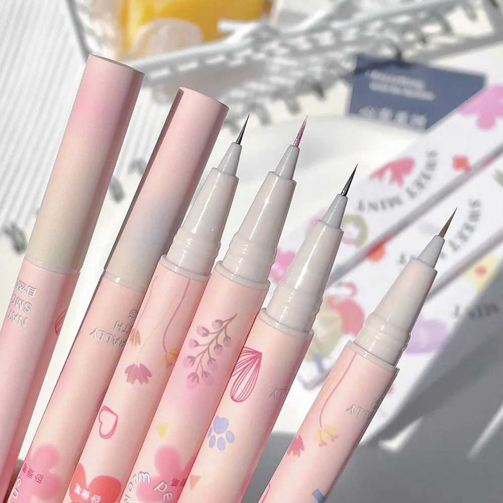Brown Lying Silkworm Eyeliner Pen Waterproof Big Eyes Makeup Liquid Delineador De Ojo Smooth Quick-drying Cosmetics Beauty Tools Y240813