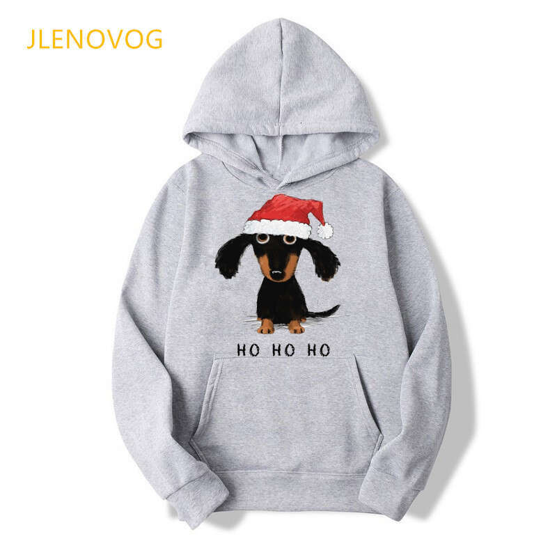 Dachshund Cute Dog Love Cartoon Print Plus Size Hoodie Women Sweatshirts Haruku Kawaii Winter Warm Female Pullover Streetwear
